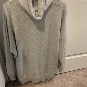 Oversized grey cowl neck sweatshirt